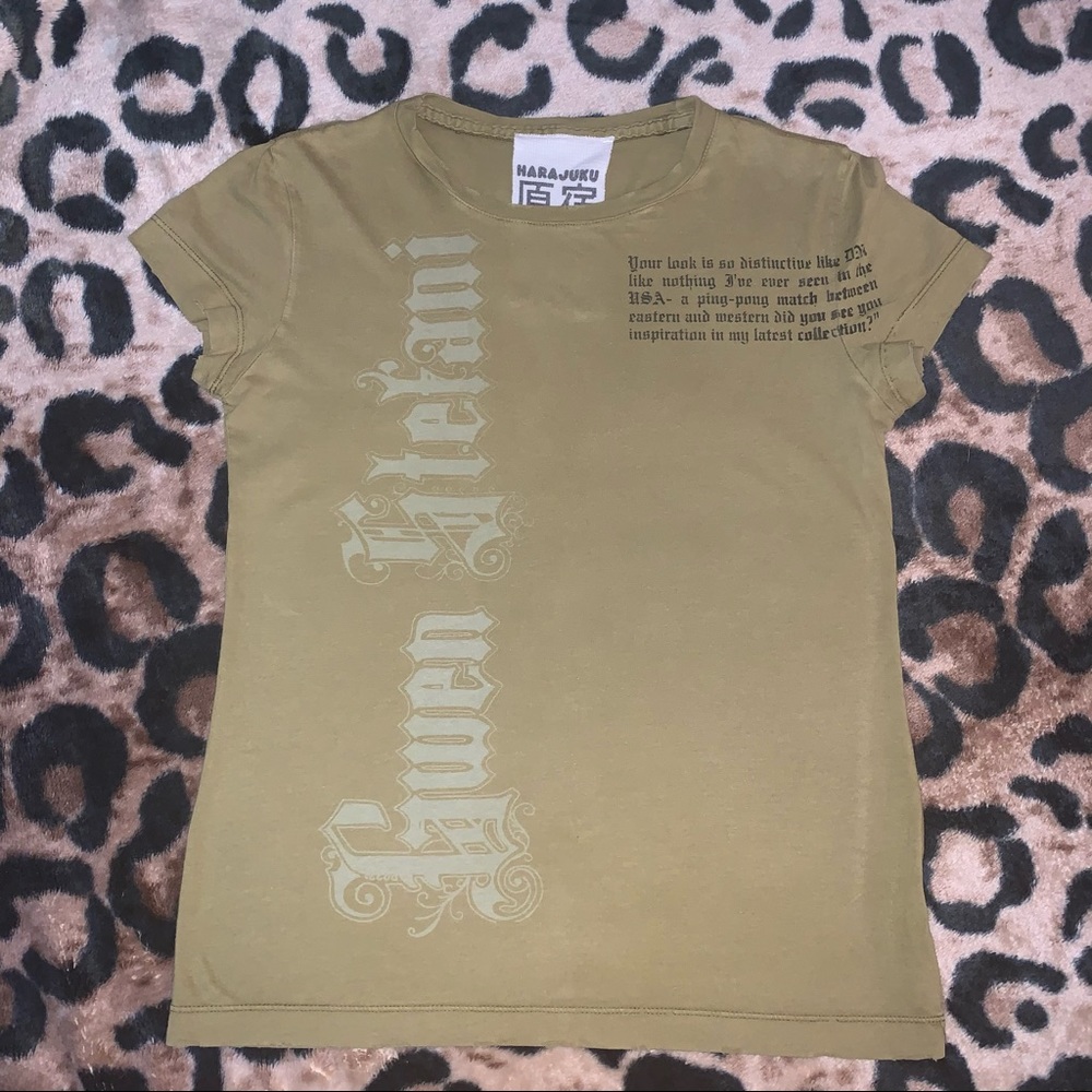 Harajuku Lovers Gwen Stefani Olive-Green T…